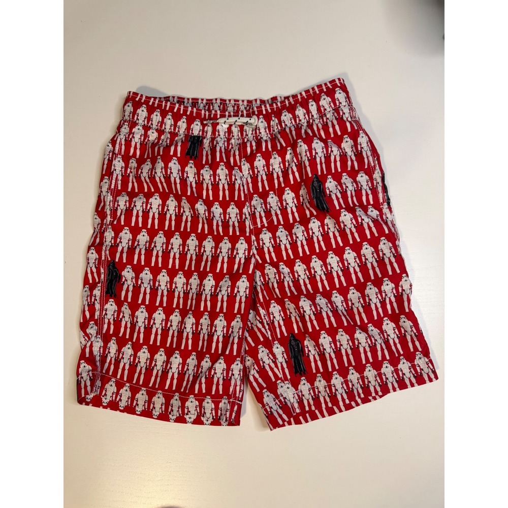 Gap Kids Star Wars Stormtrooper Darth Vader Swim Trunks Red Size M 8